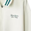 Skechers Sports League Series Stand Collar Zipper Comfortable Jacket Men Jackets Cotton-Candy-White L324M026-0074