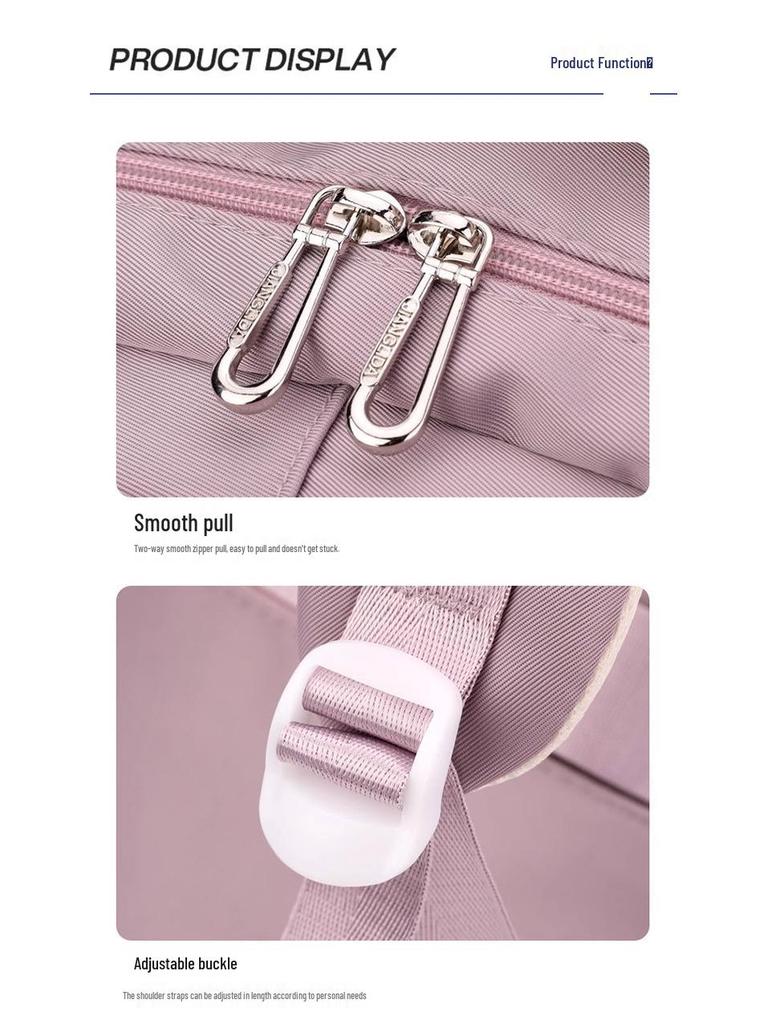 Trendy Color-Block Backpack: Lightweight, Large-Capacity Schoolbag for Female Students