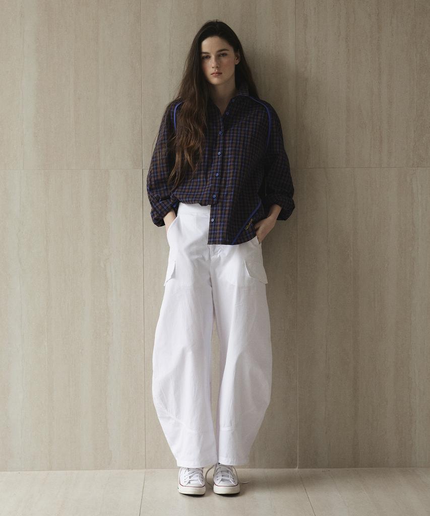 Seutyudioaenpaleukeu Cargo Cutline Pants_White
