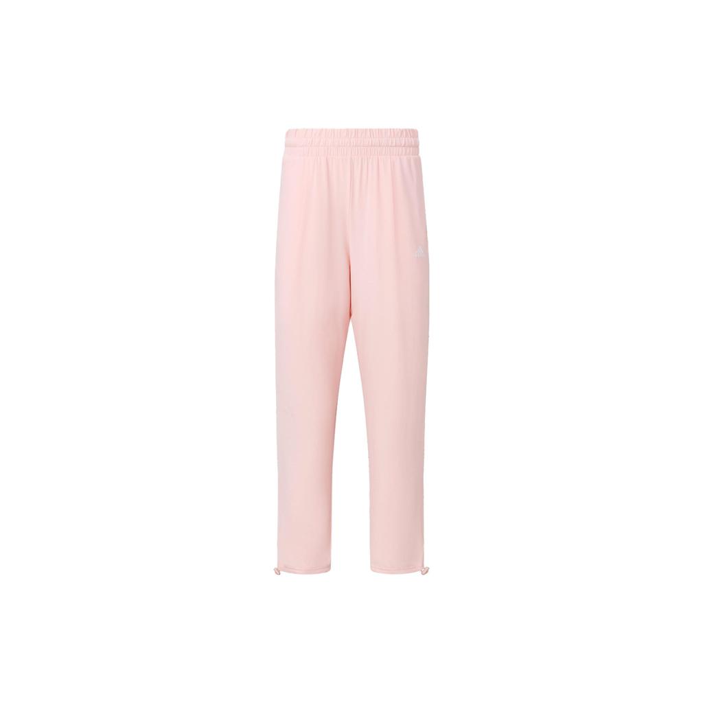 Adidas Upf Knit Pants Solid Color Logo Cuffed Casual Pants Women Pants Pink IW9431