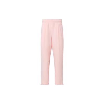 Upf Knit Pants Solid Color Logo Cuffed Casual Pants Women Pants Pink IW9431