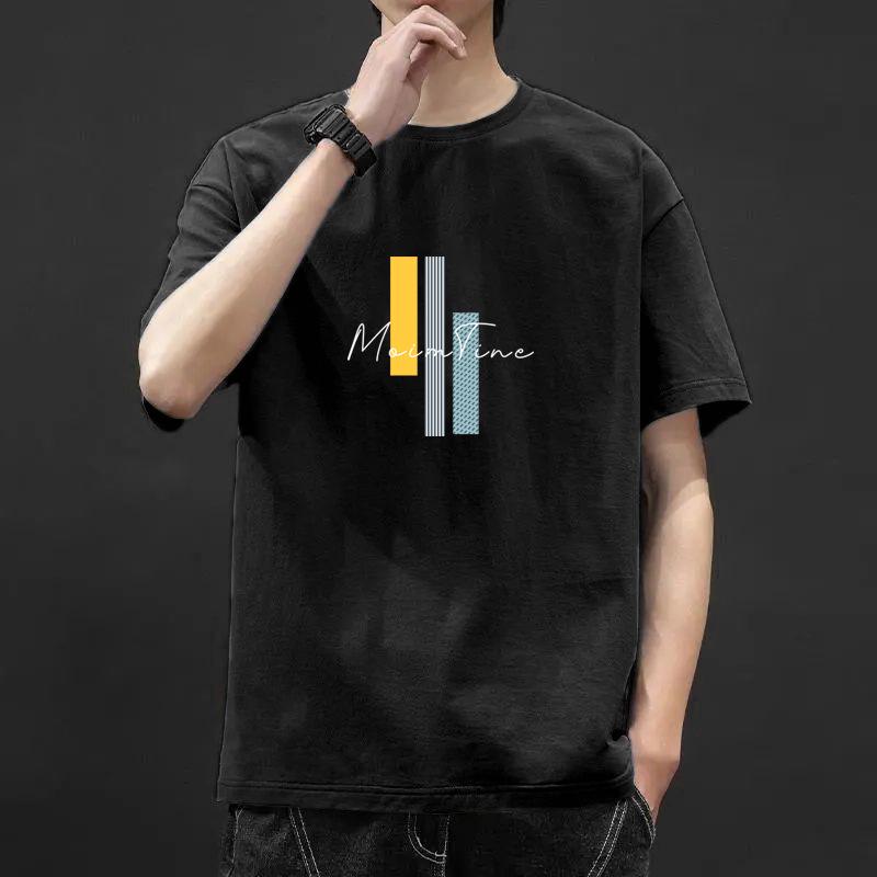 

2026 Men s Korean Style Slim Fit Round Neck Short Sleeve T-Shirt - Trendy Casual Summer Fashion 4XL (Recommend 75-80 kg)