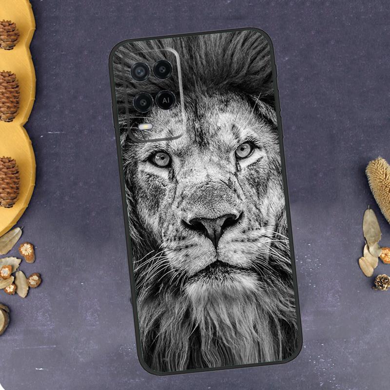 Animal Lion Phone Case For Oppo A94 A74 A54 A15 A18 A38 A58 A78 A98 A40 A60 A80 A16 A76 A96 A57S A17 A77