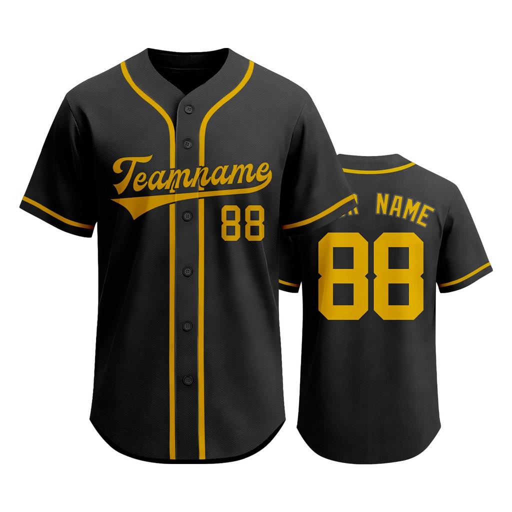 Customizable Baseball Jersey Men Women Button Down Sports Shirt Team Name Number Mesh Fabric Athletic Uniform Top