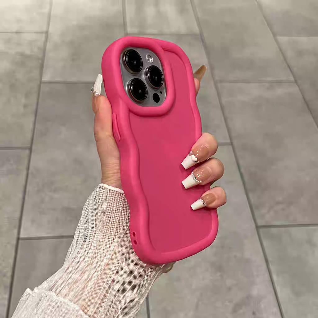 Case For Xiaomi Poco M7 PRO 5G F7 X6 X7 Pro X5 X3 M3 M4 M6 Mi 14 14T Pro Candy Solid Color Bumper Wave Side Silicone Cover