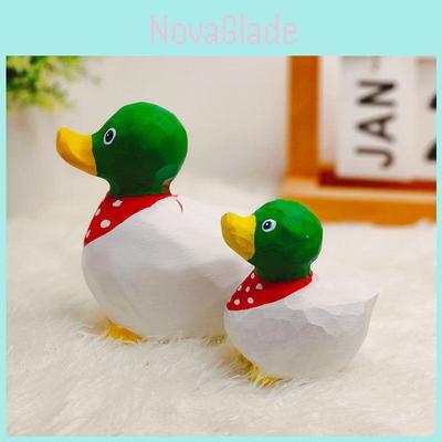 Wooden Duck Craft Decor With Handmade Design For Home Office And Gift Giving