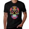 Sugar Skull Full Colors Tshirt Big Size Short Sleeve Tee For Unisex