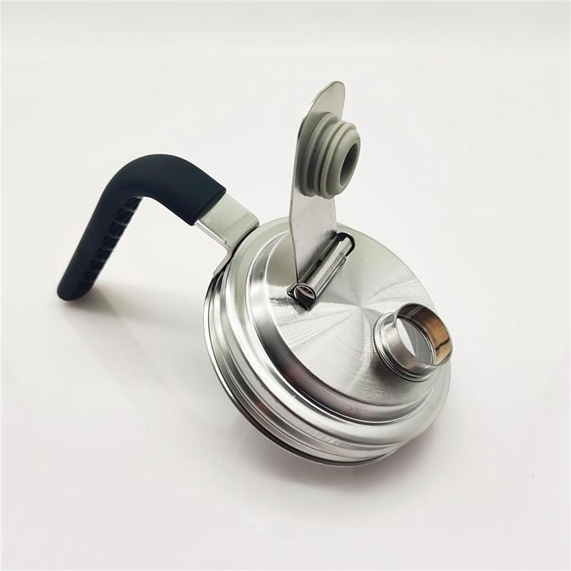 B97A-4Pc Stainless Steel Wide Mouth Mason Jar Flip Prouting Spout Lids With Handle For Wide Mouth Mason Jars