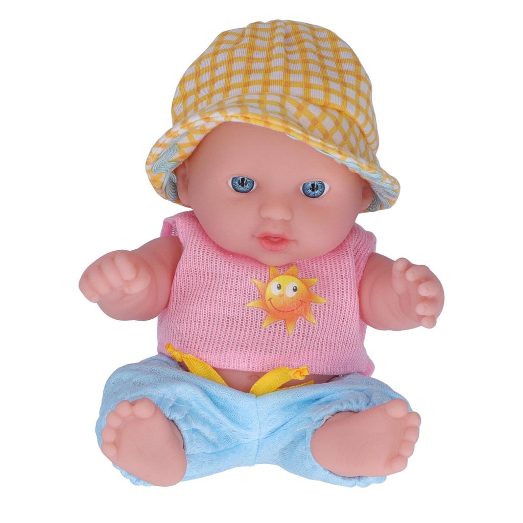 8 Inch Reborn Baby Doll Full Body Vinyl Lifelike Baby Girl Dolls Soft Newborn Baby DollsPink