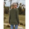 GMXIA Autumn Women's Round Neck Frosted Pit Strip Solid Color Top Long Sleeve T-shirt