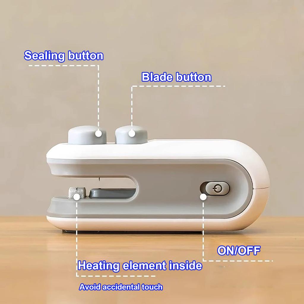 Rechargable Heat Sealer Mini Plastic Bag Sealer 2 In 1 Bag Sealer Opener For Food Snacks Packaging Home Kitchen Gadgets