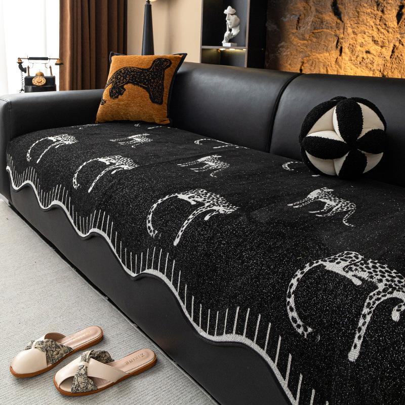 

Straight row sofa cushion universal in all seasons 2025 new non-slip seat cushion irregular special-shaped leather sofa cover cover cloth 90*70cm