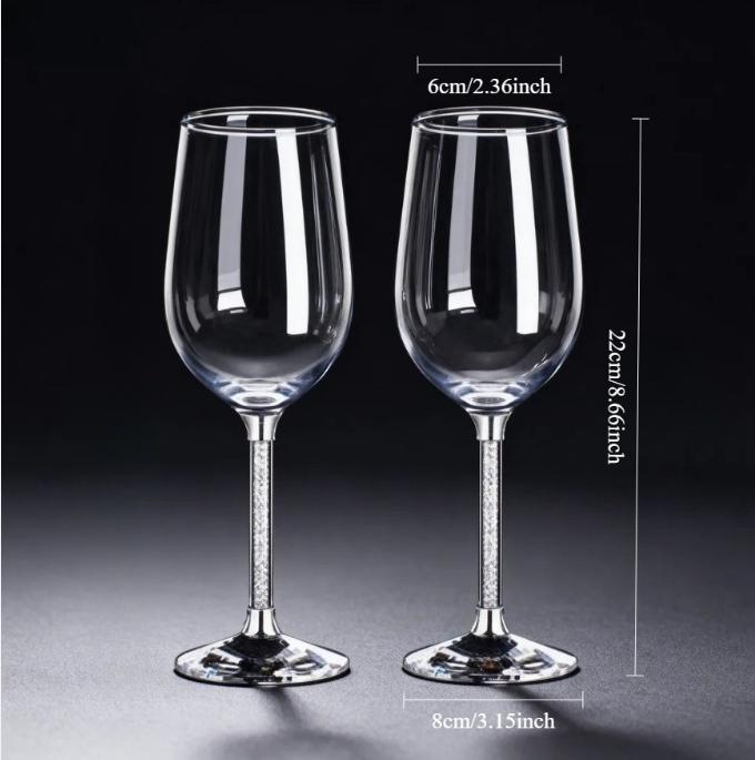 2pcs Light Luxury High-end Crystal Cup Red Wine Glass Set Tall Glass Party Wine Glass Glasses DrinkingGlasses for ChampagneFlute