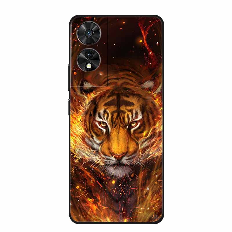 For TCL 505 Case Cartoon Pattern Black Silicone Luxury Phone Cases for TCL 505 Shockproof Soft Covers for TCL 505 TPU Funda Capa