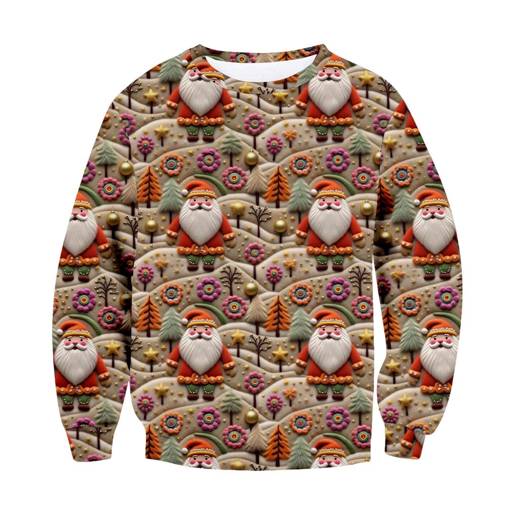 Weihnachtsdruck Lockerer Herren-Hoodie