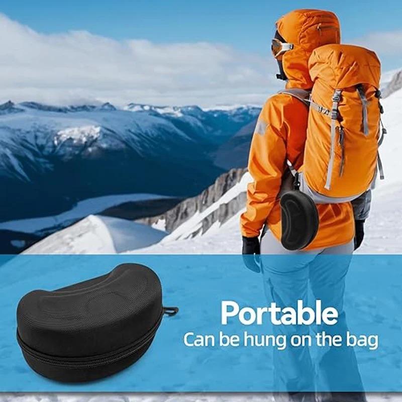 Hard EVA Ski Goggle Case Portable Protective Storage Box Waterproof Shockproof Shell for Snowboard Eyewear Travel Carrying Case