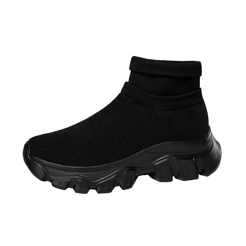 Women Sneaker Socks Shoes Breathable Low Cut Stretch Fabric Slip On Non Slip Casual Sports Leisure Sock Boots