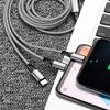 3 In 1 Usb Cable Micro Usb Type C Charger Cable Multi Usb Port Fast Charging Cord For Iphone 11 12 13 Pro Max Xiaomi Samsung