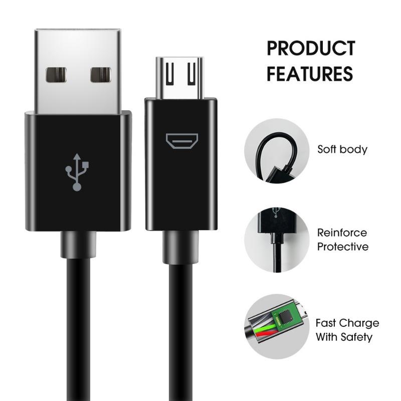 Micro USB Universal Data Cable 1m /2m/ 3m Micro USB Port for Android Phones Standard Head Rechargeable Long Parachute Cables