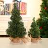 Mini Christmas Tree with Burlap Base Desktop Xmas Trees 20/30CM Cute Mini Christmas Tree  New  Decoration Ornaments
