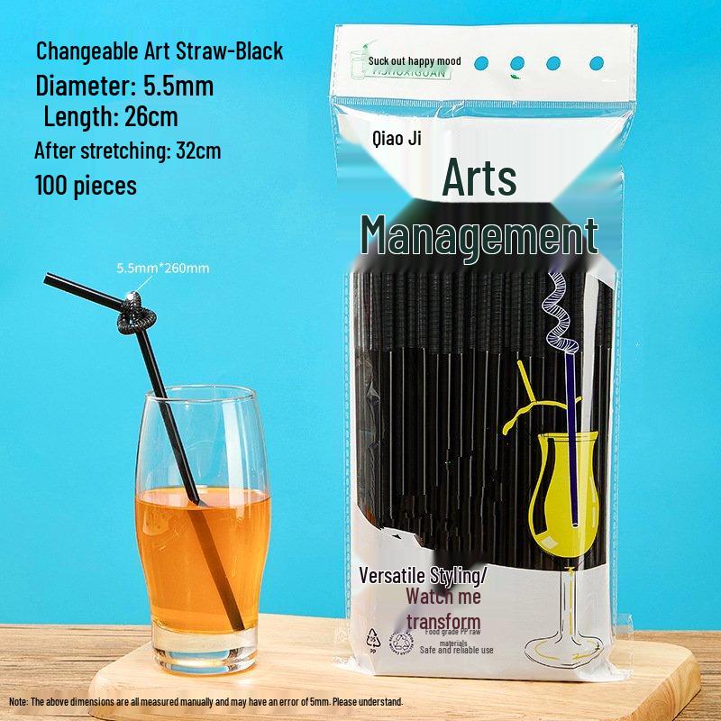 ZISIZ Disposable Bendable Drinking Straws