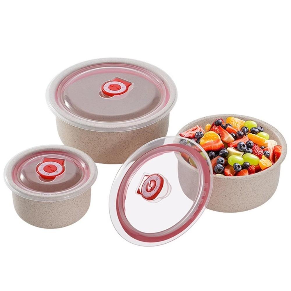 3pcs Portable Lunch Box Set Storing Fruits Vegetables Ramen Bowl Food Storage Containers with Lids Rice Bowls