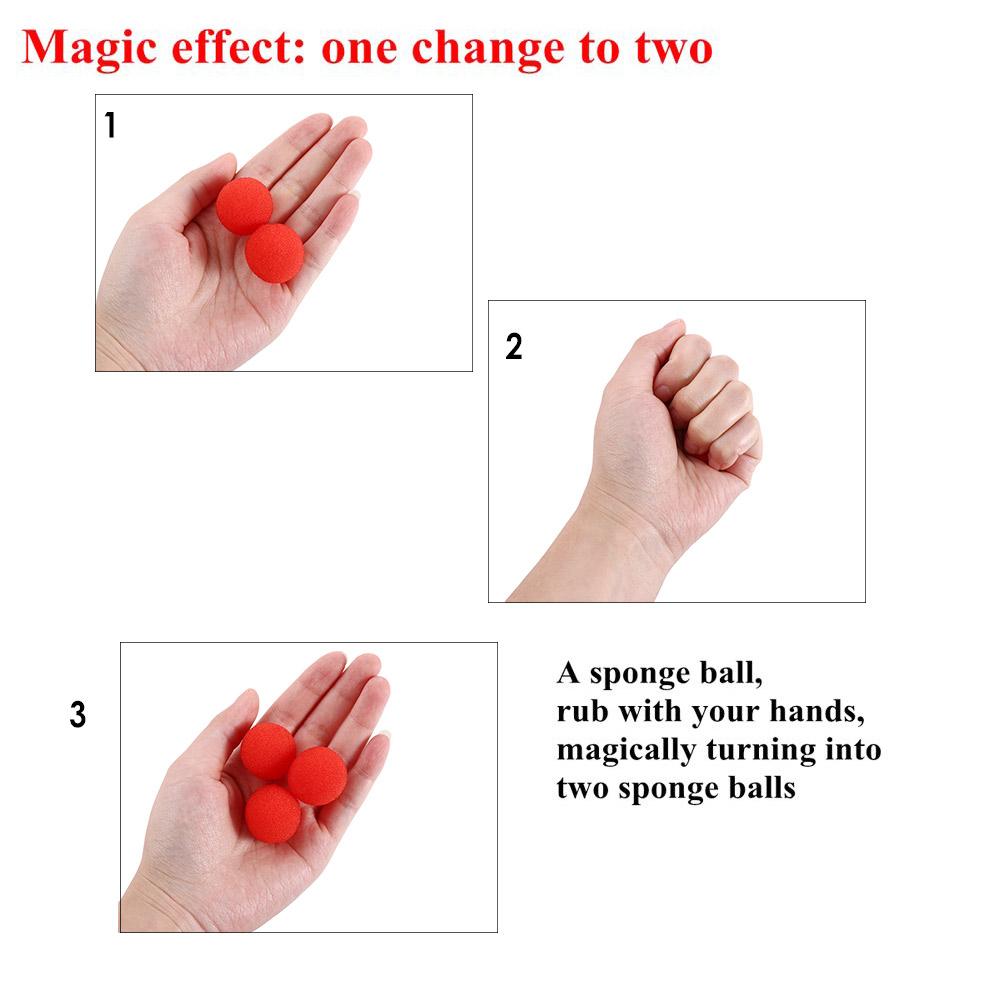 Illusion Comedy Close-Up Magic Magic Tricks Red Finger Sponge Ball Magic Sponge Ball