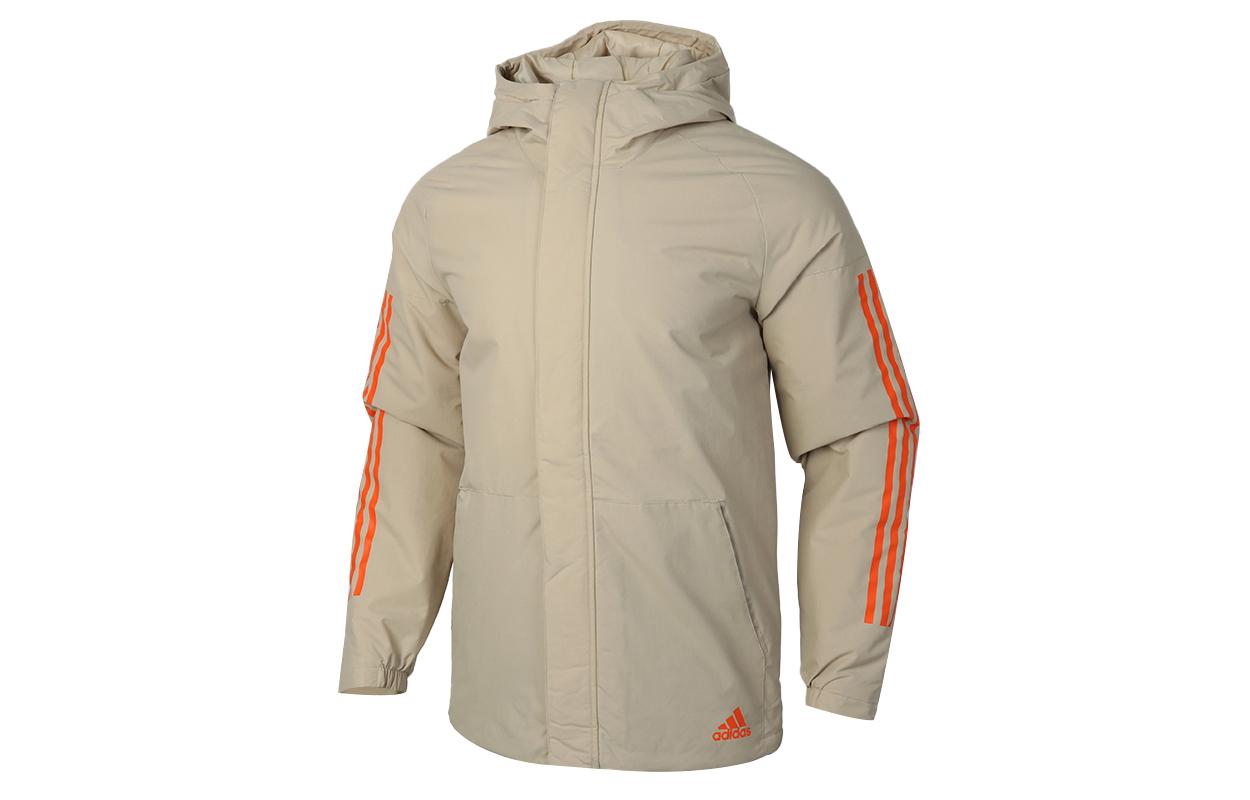 Adidas Puffer Jackets Men s Khaki Hooded Thickened Other GE5823 XXL
