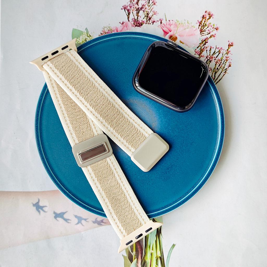 Innovative Magnetic Strap for Apple Watch S10 9 8 7 6 SE Color Nylon Watch Accessories Band for Iwatch 38 40 41 42 44 45 46 49mm