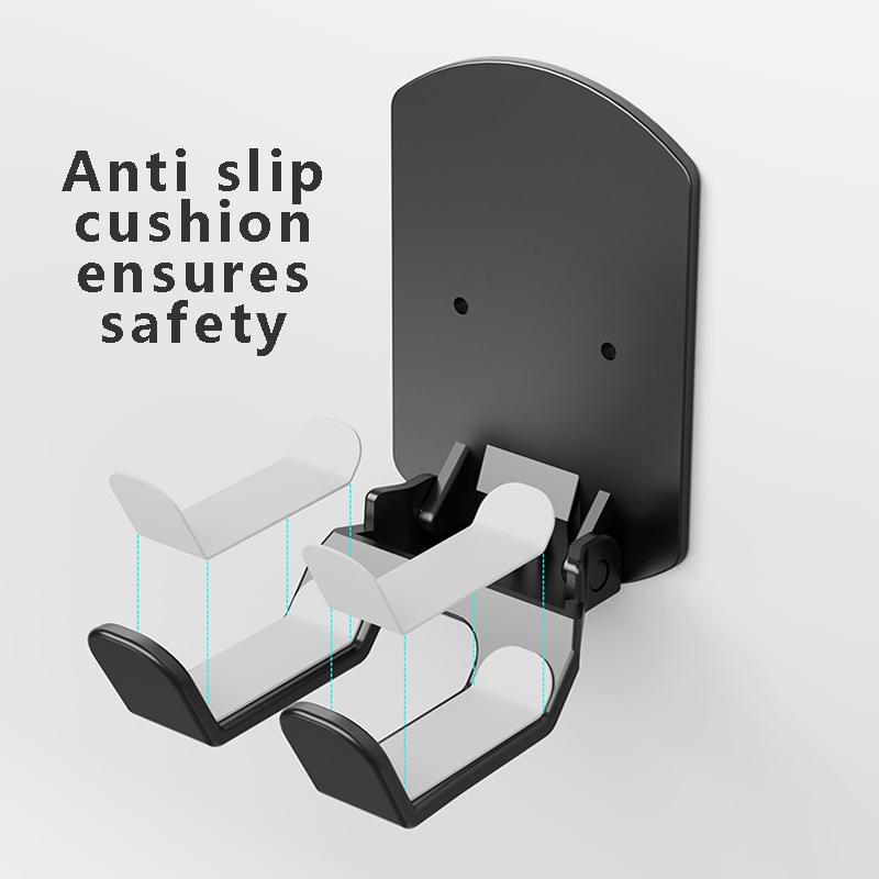 Foldable Wall Hook Wall-mounted Organizer With Sticky Pad Self Adhesive GamePad Headset Holder Space-Saving Handbag Organization