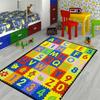 Colorful Alphabet Number Puzzle  Area Rug Cute Educational ABC Print Non Slip Carpet for  Bedroom Home Decor