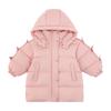 YouYou Girls' 2025 Winter Thick Hooded Mid-Length Cotton Coat