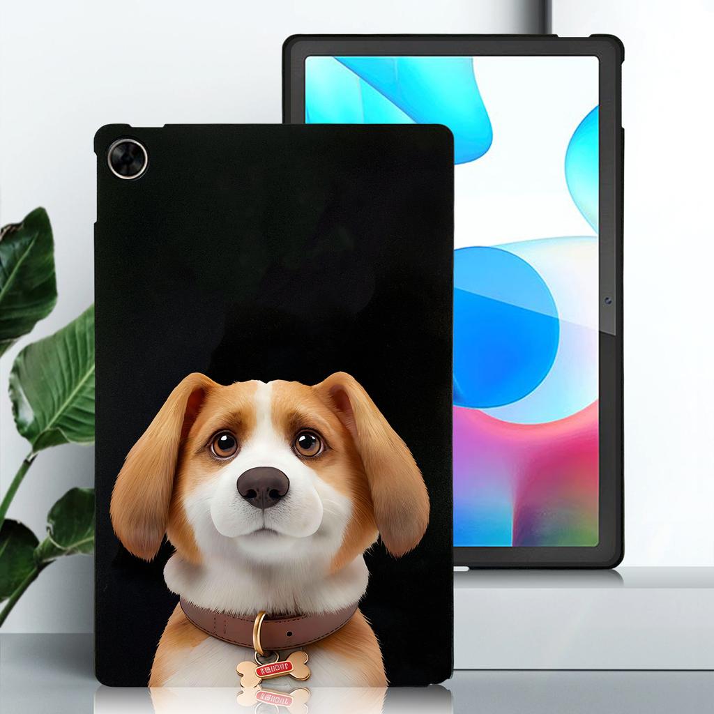 Cartoon-Welpen-Katze, weiche schwarze TPU-Schutzhülle für OPPO Realme Pad 10,4 Zoll/OPPO Realme Pad 5G, stoßfeste Tablet-Hüllen