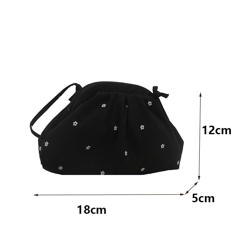 Women Vibrant Floral Small Shoulder Bag Summer Minimalist Pleated Shell Crossbody Bag for Daily Commute & Casual Outings AVE