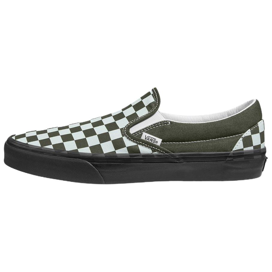 Vans Classic Slip-On Comfortable Versatile Durable Low-Top Skate Shoes Men Sneakers Green White VN000D5PBIQ