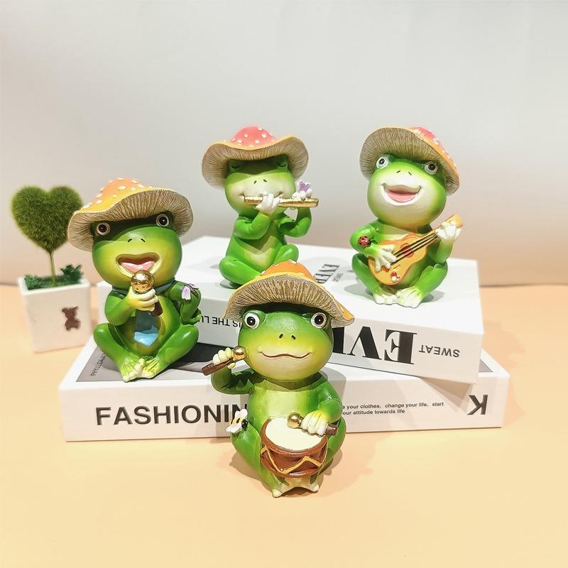 Creative Micro Landscape Courtyard Garden Cute Animal Home Office Desk Decoration Frog Ornament