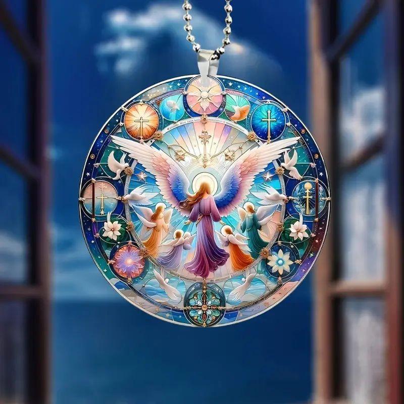 Acrylic 2d Eyecatching Flat Car Hang Pendant Keychain Ideal For Home And Decoration Car
