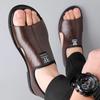 Brand Men's Sandals New Casual Shoes High Quality Soft Sole Men Slippers Outdoor Comfor Beach Shoes Leather Flat Sandals for Men