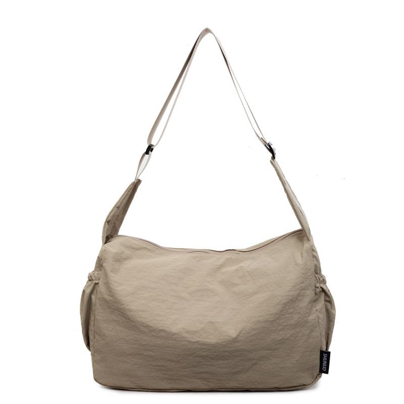 

Нейлоновая спортивная сумка кроссбоди мужская и женская большой вместимости сумка-тоут сумка через плечо для通勤 хаки