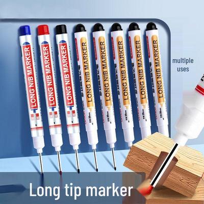 Waterproof Deep Hole Marker Pen for Woodworking and Tile Drilling