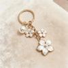 Yogodlns Alloy Sakura Bag Pendant Cherry Blossom Imitation Pearl Accent Cherry Blossom Keychain Sweet Flower Bags Accessories