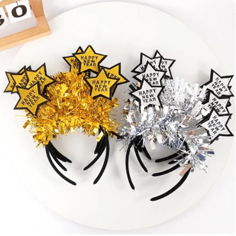 

2 шт. головные уборы с новым годом повязка на голову пентаграмма рождественская реквизит для фотосессии прочное украшение подарок