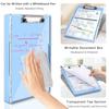 Portable Folding Storage Clipboard Heavy Duty Plastic Nursing Clipboard High Capacity Side Opening Clip Board School Office
