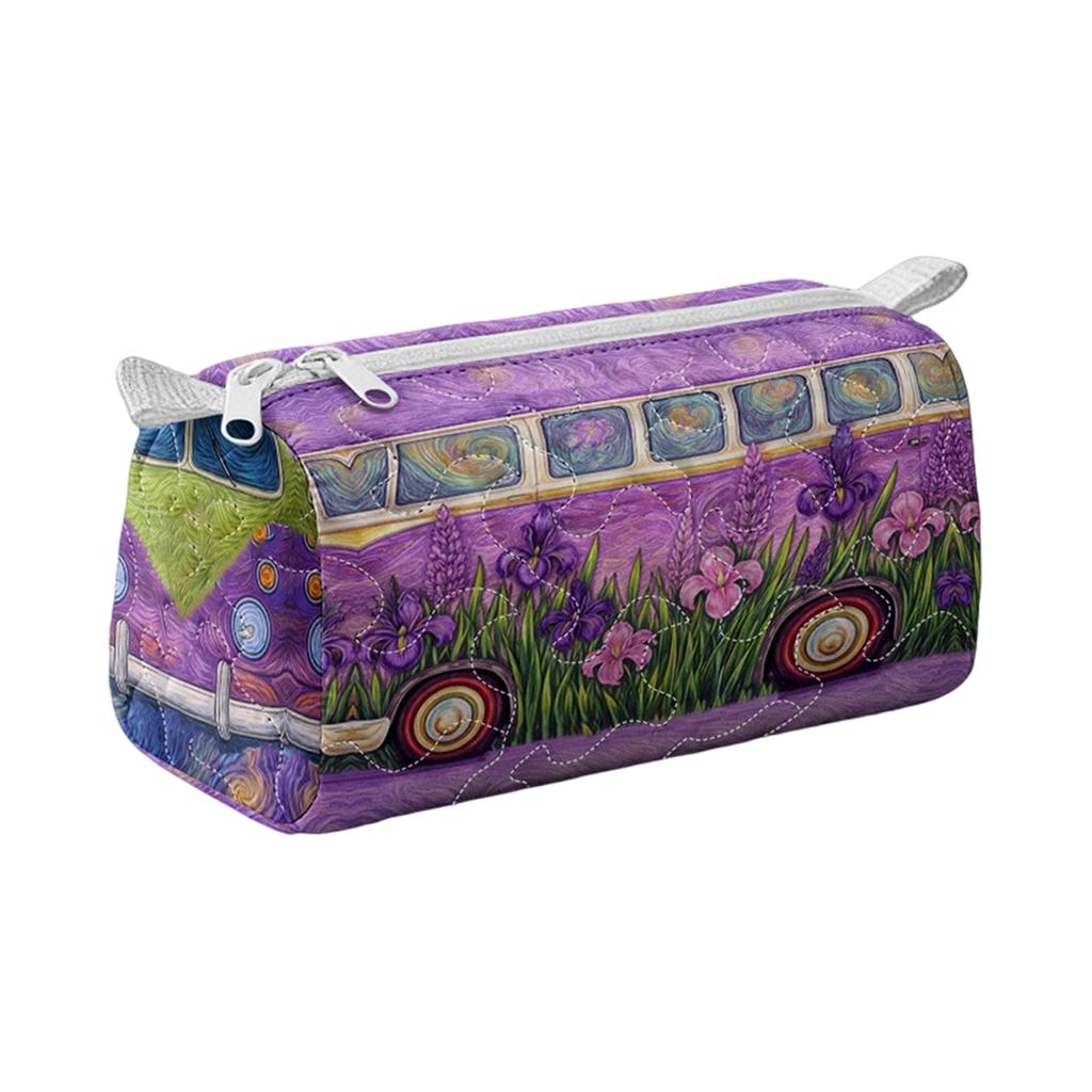Quilted Storage Bag Cosmetic Organizer Multifunctional Travel Pouch Small Size Durable Lightweight Portable