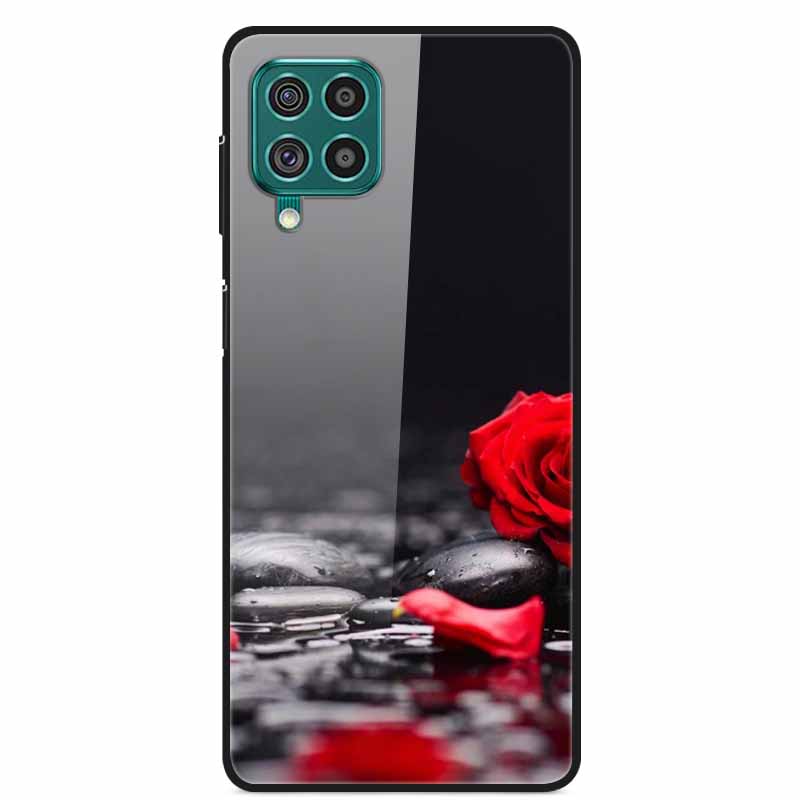 For Samsung M32 Case Tempered Glass Hard Back Cover Case For Samsung Galaxy A12 A22 M32 Phone Case Cover M 32 A 22 Funda Coque