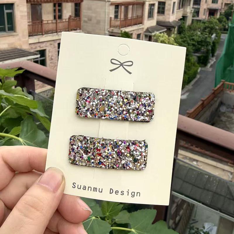 Korean Sparkle Water Drop Hair Clip for Girls - Gentle, No Damage to Hair