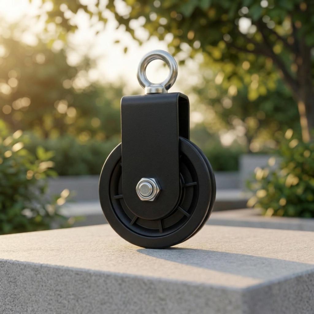 Gym Cable Pulley Wheel Smooth-Rolling with Bracket Steel for Diyers
