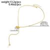 Salircon Fashion Simple Gold Color Stainless Steel Love Heart Long Pendant Necklace for Women Charm Jewelry Accessories New