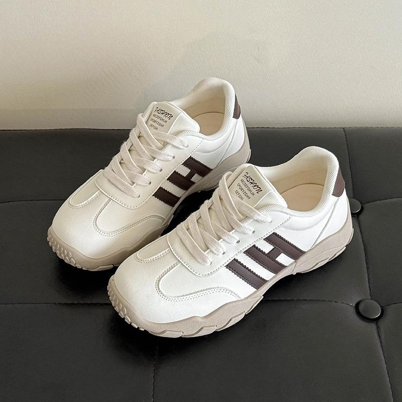 

Дышащая сетка немецкие тренировочные туфли женские 2025 новая летняя тонкая спортивная женская обувь универсальная толстая подошва Forrest Gump кеды 40 бежевый