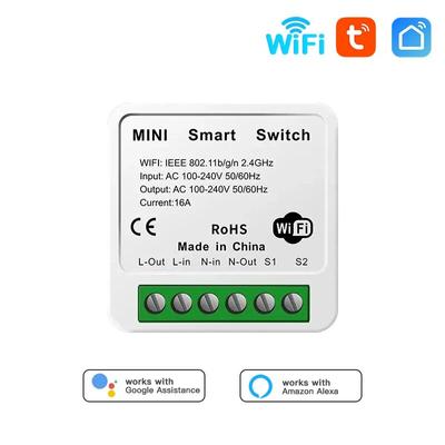 16A MINI Wifi Smart Switch Breaker 2WAY Control Timer Drahtlose Schalter Smart Home Automation Arbeit mit Tuya Alexa Google Home